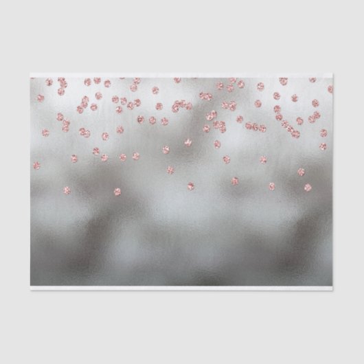 銀のばら色の金ゴールドのグリッターの紙吹雪 薄葉紙 (正面)