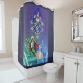 銀のイルカ佐賀:生と愛 シャワーカーテン (インサイチュ)