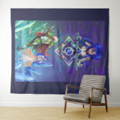 銀のイルカ佐賀：生と愛 タペストリー (インサイチュ(横))