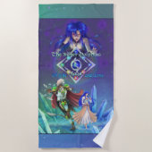 銀のイルカ佐賀：生と愛 ビーチタオル (正面)