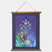 銀のイルカ佐賀：生と愛 吊り下げ型タペストリー (正面)