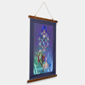 銀のイルカ佐賀：生と愛 吊り下げ型タペストリー (傾斜あり)