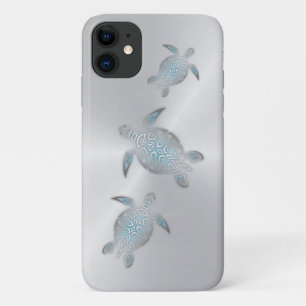 銀のウミガメ iPhone 11 ケース