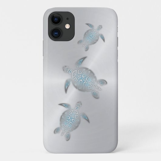 銀のウミガメ Case-Mate iPhoneケース (裏面)