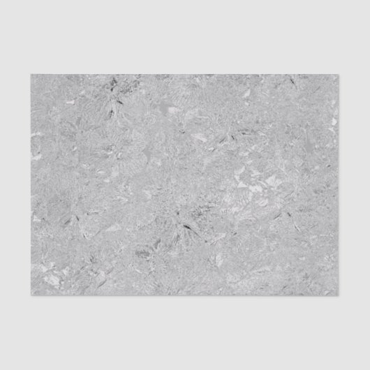 「銀のエレガンス：エッチングされたハイビスカス開花」 薄葉紙 (正面)