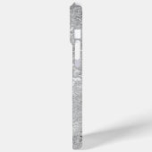「銀のエレガンス:エッチングされたハイビスカス開花」 Case-Mate iPhoneケース (裏面 / 左)