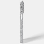 「銀のエレガンス:エッチングされたハイビスカス開花」 Case-Mate iPhoneケース (裏面 / 右)