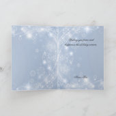 銀のエレガントクリスマスボールグリーティングカード シーズンカード (内部)