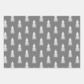 銀のエレガントクリスマス模様 ラッピングペーパーシート (正面2)