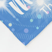 銀のオーナメントと星のクリスマスの冬 フリースブランケット (角)