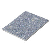 銀のキラキラ輝くグリッター質背景 ノートパッド (回転)