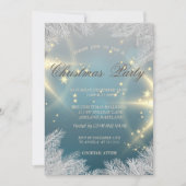 銀のクリスマスツリーの枝企業の、パーティー、 招待状 (正面)
