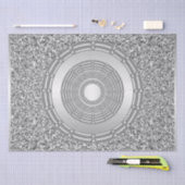 銀のグリッター折り紙 薄葉紙 (クラフト)