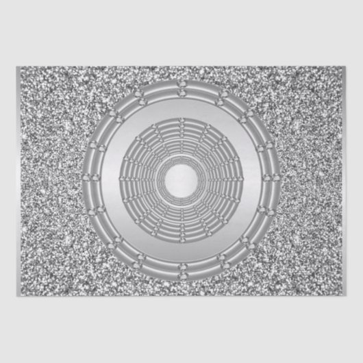 銀のグリッター折り紙 薄葉紙 (正面)