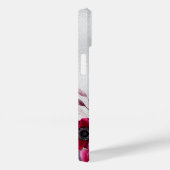 銀のグリッター花ブルゴーニュの名前 Case-Mate iPhoneケース (裏面 / 右)