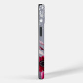 銀のグリッター花ブルゴーニュの名前 Case-Mate iPhoneケース (裏面 / 右)