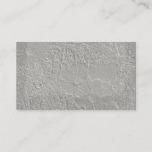 銀のグレーのフローラ 名刺 (裏面)