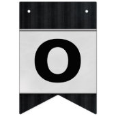 銀のストライプ祝いの黒ピン バンティングフラッグ (第2の旗)