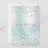 銀のスノーフレーク企業のクリスマスパーティー 招待状 (裏面)