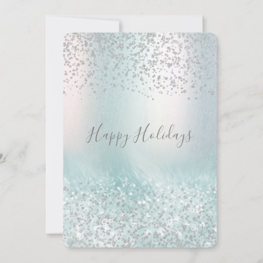 銀のスノーフレーク企業のクリスマスパーティー 招待状 (裏面)