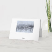 銀のスノーフレーク冬のアイスグエレガントレイ カード (裏面)