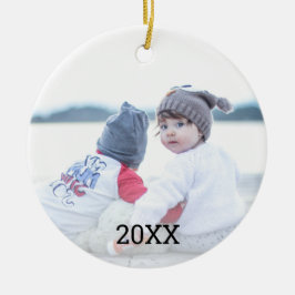 銀のスノーフレーク（スノーフレーク） 2面フォトクリスマス セラミックオーナメント