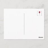 銀のダマスク柄グリーティングポストカード ポストカード (裏面)