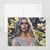 銀のドレスを纏った森の女神 ポストカード (正面/裏面)