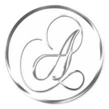 銀のフェイク一文字の封筒または特筆の印