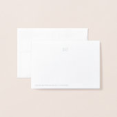 銀のフローラスノーフレークホタテありがとう 箔カード (裏面封筒付き)