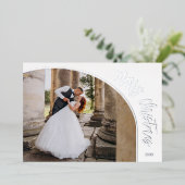 銀のメリークリスマススクリプト 箔シーズンカード (立ち正面)