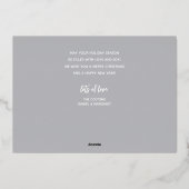 銀のメリークリスマススクリプト 箔シーズンカード (裏面)