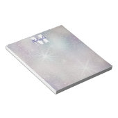 銀のラメと星 ノートパッド (アングル)