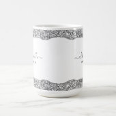 銀のラメダイヤモンドの華やかなビジネス コーヒーマグカップ (中央)