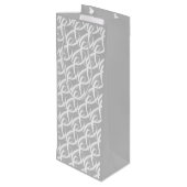 銀の上で一体感をパーソナライズ結婚する ワインギフトバッグ (裏面アングル)