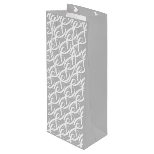 銀の上で一体感をパーソナライズ結婚する ワインギフトバッグ (裏面アングル)