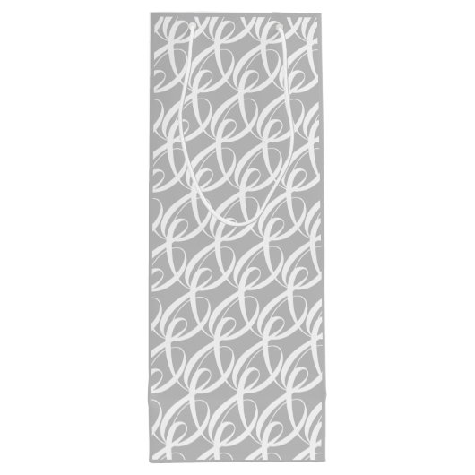 銀の上で一体感をパーソナライズ結婚する ワインギフトバッグ (裏面)