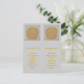 銀の写真の金ゴールドのリンゴ、しおり ポストカード (スタンド正面)