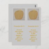 銀の写真の金ゴールドのリンゴ、しおり ポストカード (正面/裏面)