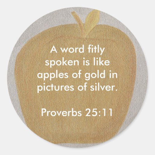 銀の写真の金ゴールドのリンゴ、シール ラウンドシール (正面)