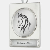 銀の名年頭 シルバープレートバナーオーナメント (左)