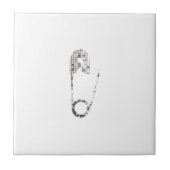 銀の安全ピン タイル (正面)