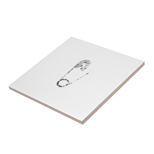 銀の安全ピン タイル (側面)