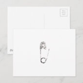 銀の安全ピン ポストカード (正面/裏面)