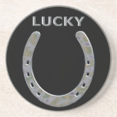 銀の幸運な馬蹄 コースター (正面)