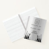 銀の建設用クレーン ビジネス ロゴ ノートブック (内部)