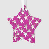 銀の星はアメジスト紫 オーナメント (正面)