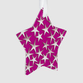 銀の星はアメジスト紫 オーナメント (正面)