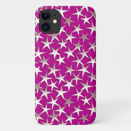 銀の星はアメジスト紫 Case-Mate iPhoneケース (裏面)