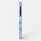 銀の星、青淡い色の色 Case-Mate iPhoneケース (裏面/左)